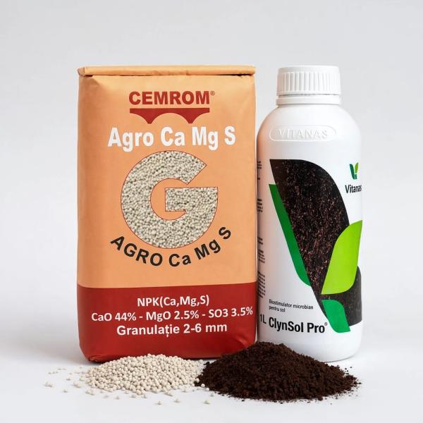 PACHET REGENERARE SOL 100 METRI PĂTRAȚI: CLYNSOL 1 L + CALCIU ECO 10 KG